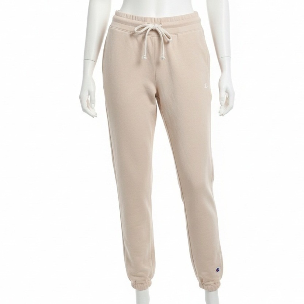 Champion Womens Jogger‎ Sweatpants Medium Neutral Beige Lounge Cozy Streetwear